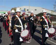 Royal Marines marching to the time Sphere 08