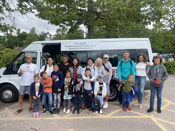 Gosportarians minibus with Ukrainians