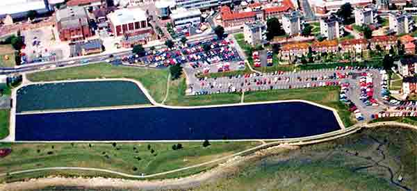 Gosport Model Yacht Lake arial